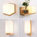 LED Wall Lamp Modern Nordic Solid Wood Light Fixture by Ljojo for Bedroom Living Room Balcony