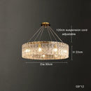 Ljojo Modern Glass Chandelier Lamp Luxury Home Decor Lighting Living Room