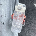 Ljojo 500/600ML Large Capacity Straw Water Bottle - BPA Free Sports Drinkware Cup