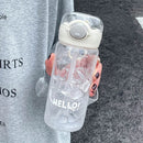 Ljojo 500/600ML Large Capacity Straw Water Bottle - BPA Free Sports Drinkware Cup