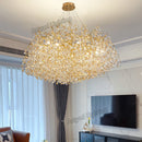 Gold Round K9 Crystal Chandelier Lamp for Luxe Home Decor by Ljojo