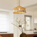 Ljojo Vintage Japanese Pendant Lamp Hemp Rope Chandelier Stylish Lighting Kitchen Living Roomudosundo