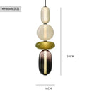 Modern Colorful Glass Pendant Chandelier Light for Loft Living Room - Ljojo