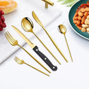 Ljojo 48pc Stainless Steel Tableware Set Knife Fork Spoon Dessert Steak Knife