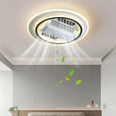 Nordic 6 Speed Remote Vaneless LED Ceiling Fan Light for Bedroom Dining Room by Ljojo