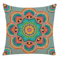 Ljojo Mandala Print Flax Pillowcase 45*45cm - National Wind Home Decor