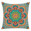 Ljojo Mandala Print Flax Pillowcase 45*45cm - National Wind Home Decor