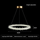 Luxury LED Chandelier Ice Circle Pendant Light Modern Home Decor Living Room Fixture by Ljojo