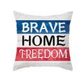 Ljojo LOVE USA Patriotic Letters Decorative Cushion Cover - Cartoon Style Home Decor Pillowcase