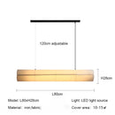 Nordic Wabi-Sabi Round Tube Fabric Led Pendant Lights Chandelier for Dining Room by Ljojo