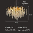 Ljojo Modern Luxury Crystal Chandelier LED Pendant Lamp Indoor Lighting Fixture