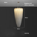 Ljojo Luxury Crystal Beading Chandelier Dimmable LED Lighting Fixture for Dining Room & Kitchen Island