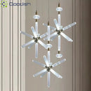 Nordic Glass Snowflake LED Pendant Lights for Home Decor | Modern Minimalist Chandelier by Ljojo