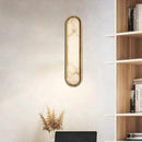 LED Oval Wall Lamp Natural Marble Gold Black Copper Modern Elegant Lighting for Ljojo