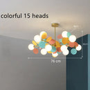 Ljojo Modern Glass Ball LED Ceiling Chandelier Children's Room Pendant Lamp Home Decor