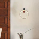 Art Deco Round Stone Chandelier Red Green Ball Marble Pendant Lamp Dimmable by Ljojo