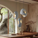 Ljojo Irregular Resin LED Hanging Lamp Wabi-sabi Nordic Creative Home Decoration LED