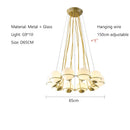 Modern Glass Bubble Master Bedroom LED Pendant Light by Ljojo - High-end Nordic Villa Chandeliers