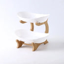 Ljojo 2/3 Layer Wooden Dinnerware Set - Partitioned Fruit Bowl, Candy Trays, Salad Bowl