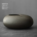 Ljojo™ Black Terracotta Abstract Vase Coarse Pottery Retro Glazed Flower Arranger