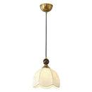 French Medieval Bedroom Chandelier Wood Fabric Pendant Lighting by Ljojo