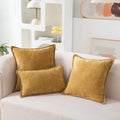 Ljojo Luxury Chenille Pillow Cover with Velvet Stitched Edge