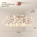 Nordic Rose Gold Firefly Chandelier Pendant Lamp for Living Room by Ljojo