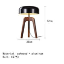 Modern Wabi-sabi Solid Wood Tripod LED Floor Lamp for Bedroom Decor by Ljojo