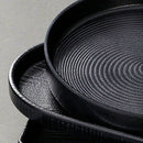 Ljojo Melamine Black Dinner Plate Set - Thick Sushi Pans, Imitation Porcelain Tray