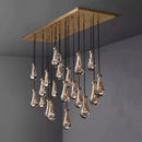 Ljojo Modern E14 Water Droplets Crystal Chandelier for Living Rooms and Hotels