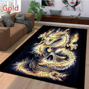 Dragon Rose Pattern Rug Non-slip Mat for Bedroom Living Room by Ljojo.