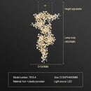 Large Ginkgo Leaf Chandelier Staircase Lights for Luxury Villas by Ljojo