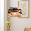 Bohemian Cotton Rope Woven Pendant Lights | Ethnic Printed Chandelier by Ljojo