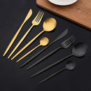 Ljojo 20-Piece Stainless Steel Cutlery Set - Matte Finish Flatware Set