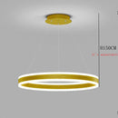 Modern Ring LED Chandelier Dimmable for Dining Table lusters Fixture by Ljojo