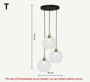 Nordic LED Pendant Lights Glass Stone Bubbles Chandeliers for Living Room by Ljojo