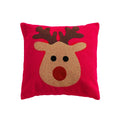 Christmas Reindeer Red Embroidery Pillow Cover for Ljojo - Soft Fabric, 45x45cm