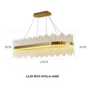 Glass Led Pendant Light Dining Room Chandelier Lustre Metal Suspension Lamp - Ljojo