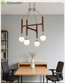 LED Glass Pendant Light Chandelier for Home Decoration - Stylish Minimalist Art Wood Lamps by Ljojo