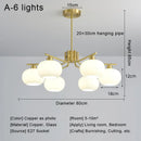 Modern Cream-colored Glass Spherical Ceiling Chandelier for Living, Bedroom & Dining Room by Ljojo