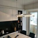 Ljojo Modern Acrylic LED Pendant Light for Dining Room | Long Strip Chandelier with Minimalist Design