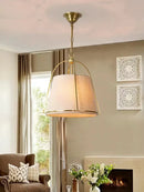 Ljojo Minimalist Dining Room Cloth Chandelier LED Light - Modern Creative Bedroom Pendant Lamp