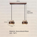 Ljojo Yellow Travertine Pendant Lamp Chandelier for Kitchen Island Restaurant Home Decor