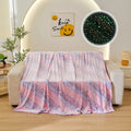 Ljojo Luminous Rainbow Unicorn Pegasus Star Flannel Blanket - Machine Washable Printing and Dyeing Blanket