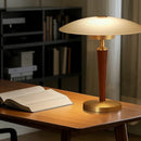 Ljojo Luxury Wood Glass Gold Bedside Table Lamp