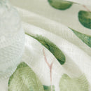 Green Leaves Printed Sheer Voile Curtains by Ljojo - 1 Pair