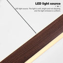 Modern LED Pendant Light for Dining Room | Walnut Long Strip Dimmable Droplight by Ljojo