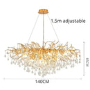 Gold Crystal Chandelier Modern Luxury for Dining Living Room - Ljojo