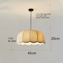 Japanese Fabric Pendant Light | Wavy Chandelier for Bedroom and Living Room by Ljojo