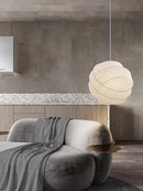 Ljojo Round Ball Chandeliers Silk Pendant Lamp for Living Dining Room Bedroom